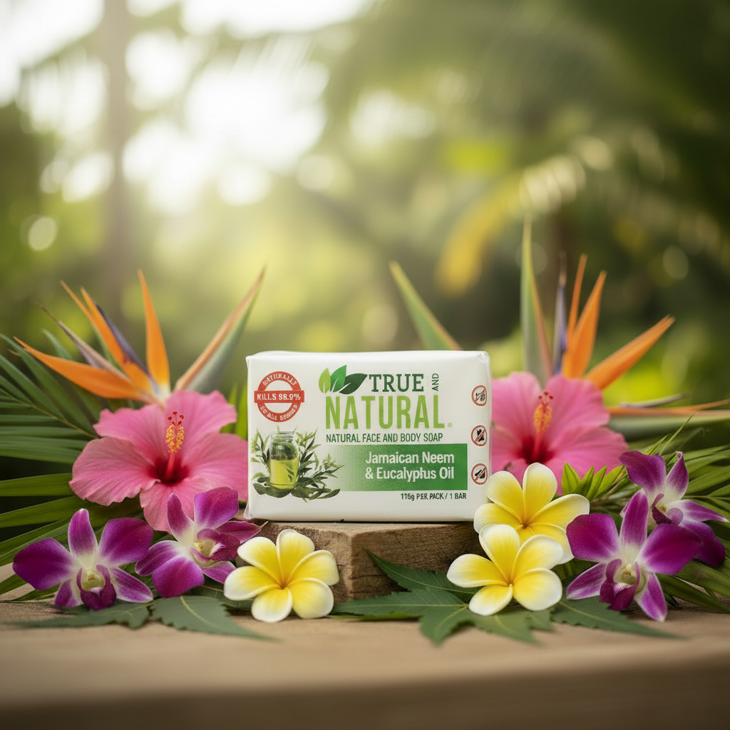 All Natural Skincare By True and Natural Soap Neem & Eucalyptus - Jamaican Naturals