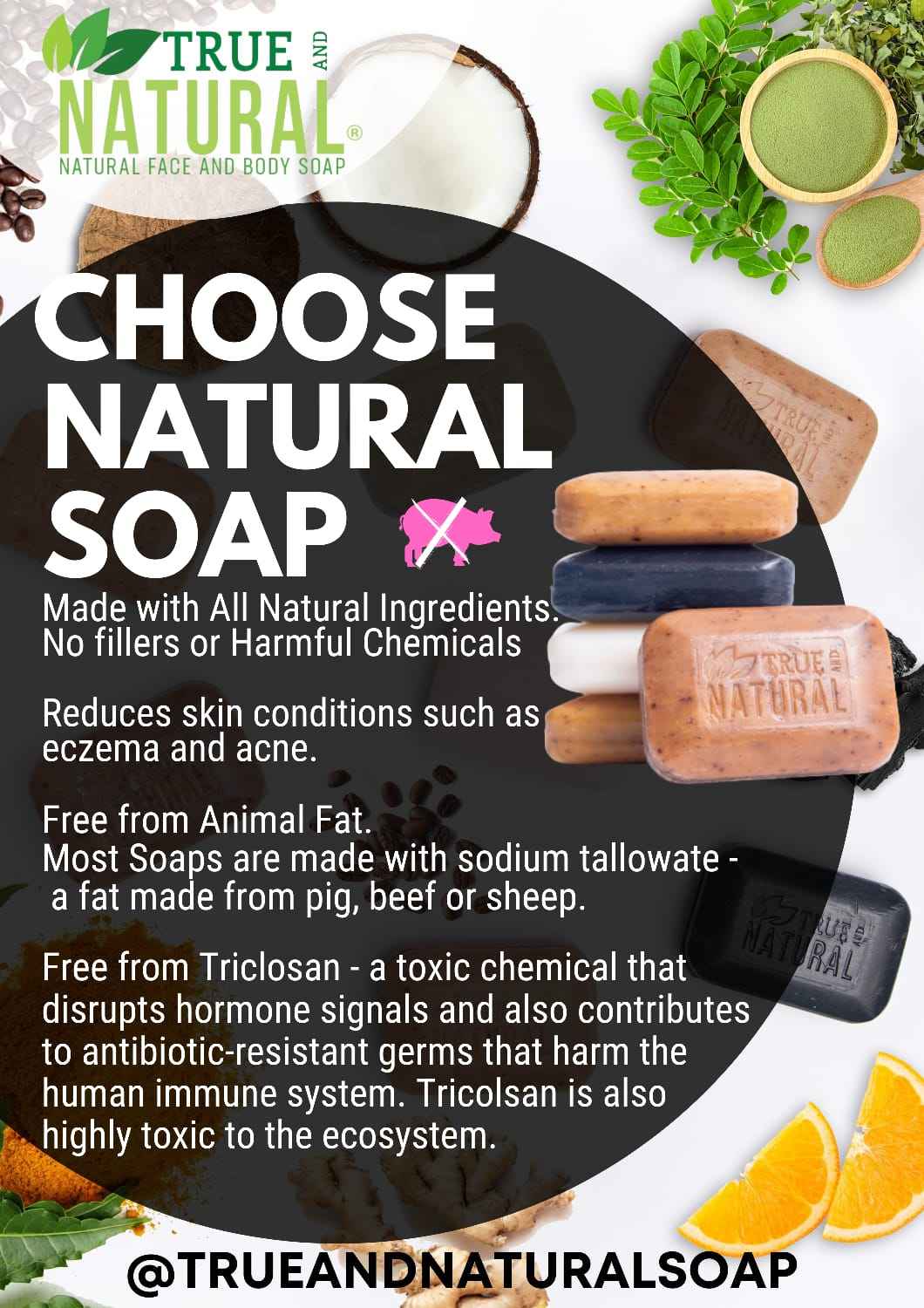 All Natural Skincare By True and Natural Creamy Coconut - Jamaican Naturals
