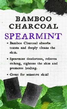BLESSINGS ALL NATURAL BAMBOO CHARCOAL ROYAL SPEARMINT FACE & BODY BAR
