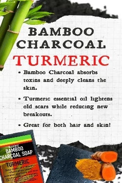 BLESSINGS ALL NATURAL BAMBOO CHARCOAL TURMERIC FACE & BODY BAR