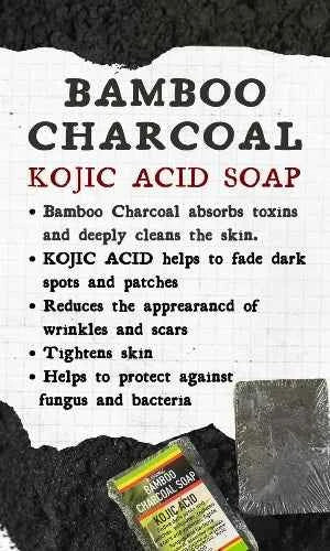 All Natural Bamboo Charcoal Soap Kojic Acid