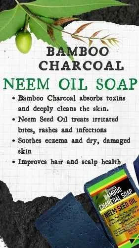 All Natural Bamboo Charcoal Soap Neem Seed Oil