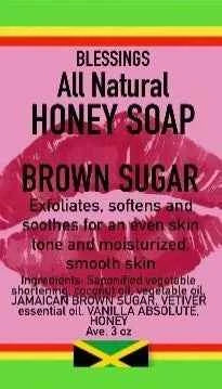 All Natural Skincare Blessings Honey Soap Brown Sugar - Jamaican Naturals