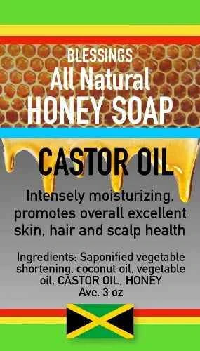 All Natural Skincare Blessings Honey Soap Castor Oil - Jamaican Naturals