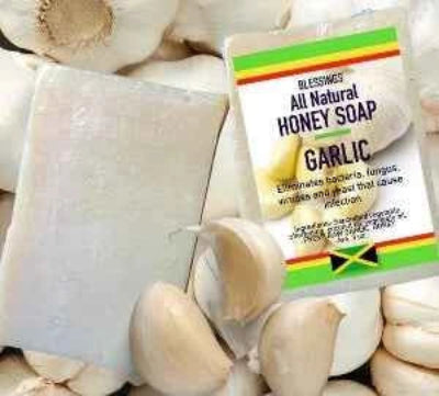 All Natural Skincare Blessings Honey Soap Garlic - Jamaican Naturals