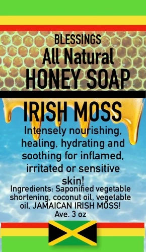 BLESSINGS ALL NATURAL HONEY IRISH MOSS FACE & BODY BAR