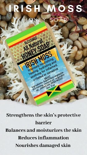 BLESSINGS ALL NATURAL HONEY IRISH MOSS FACE & BODY BAR
