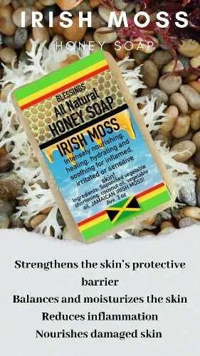 All Natural Honey Soap Irish Moss - Jamaican Naturals - Product Description