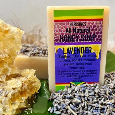 BLESSINGS ALL NATURAL HONEY LAVENDER FACE & BODY BAR
