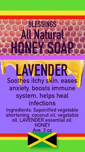 BLESSINGS ALL NATURAL HONEY LAVENDER FACE & BODY BAR