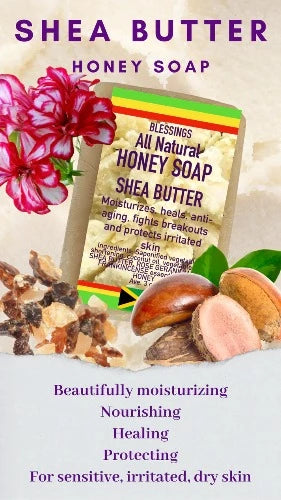 BLESSINGS ALL NATURAL HONEY SHEA BUTTER FACE & BODY BAR