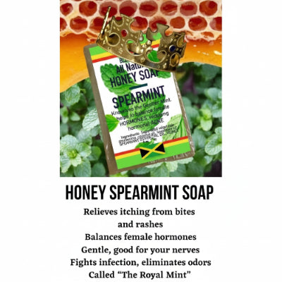 All Natural Honey Soap Spearmint - Jamaican Naturals - Product Description