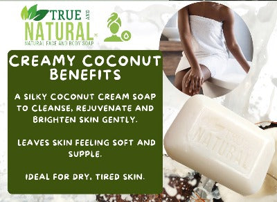 TRUE AND NATURAL CREAMY COCONUT FACE & BODY BAR