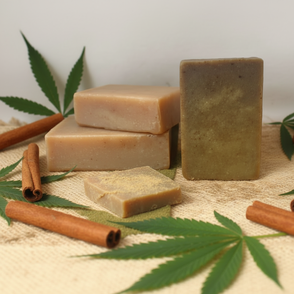 All Natural Skincare Blessings Hemp Soap with Cinnamon - Jamaican Naturals