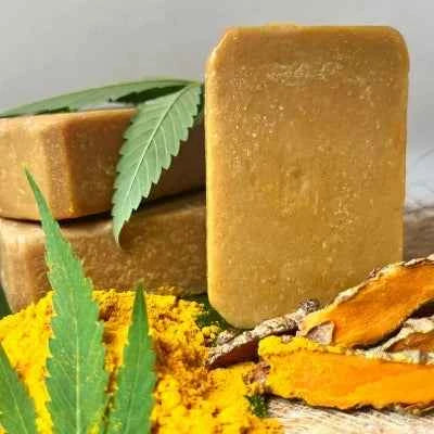 All Natural Skincare Blessings Hemp Soap with Turmeric for Radiant Skin - Jamaican Naturals