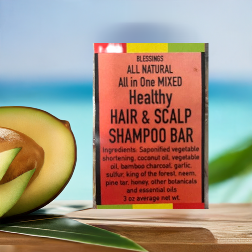 All Natural All In One Mixed Healthy Hair & Scalp Shampoo Bar - Jamaican Naturals - Product Description