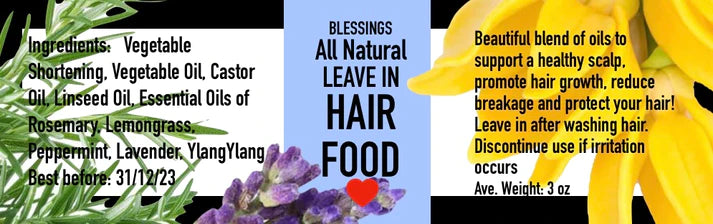 BLESSINGS ALL NATURAL HAIR FOOD LEAVE IN CONDITIONER