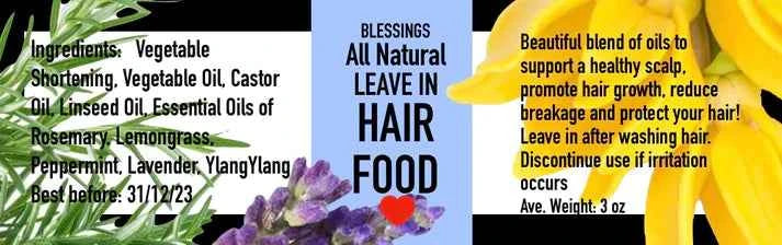 All Natural Leave In Hair Food