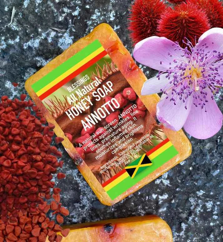 All Natural Skincare Blessings Honey Soap Annatto - Jamaican Naturals