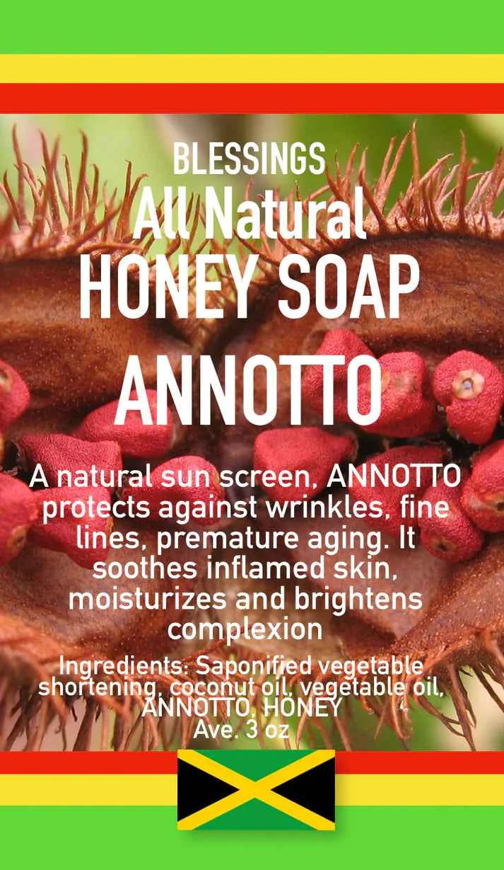 All Natural Skincare Blessings Honey Soap Annatto - Jamaican Naturals
