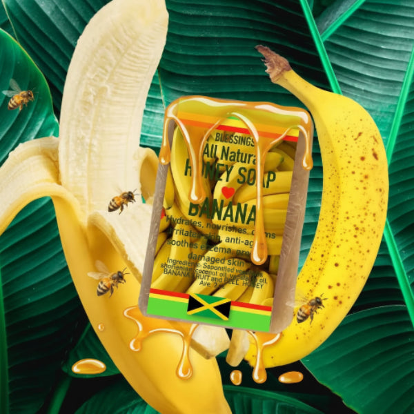 All Natural Skincare Blessings Honey Soap Banana - Jamaican Naturals