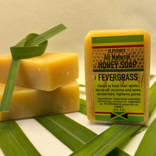 All Natural Skincare Blessings Honey Soap Fevergrass (Otherwise Known As Lemongrass) - Jamaican Naturals