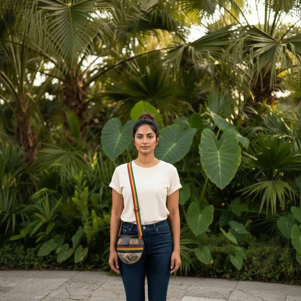 Calabash Shell Crossbody Bag – Handcrafted Jamaican Artisan