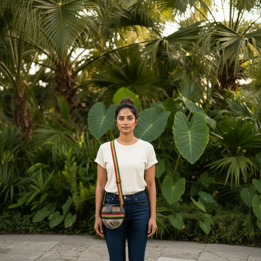 Calabash Shell Crossbody Bag – Handcrafted Jamaican Artisan