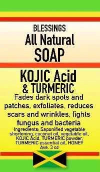 All Natural Skincare Blessings Kojic Acid & Turmeric for Radiant Skin - Jamaican Naturals