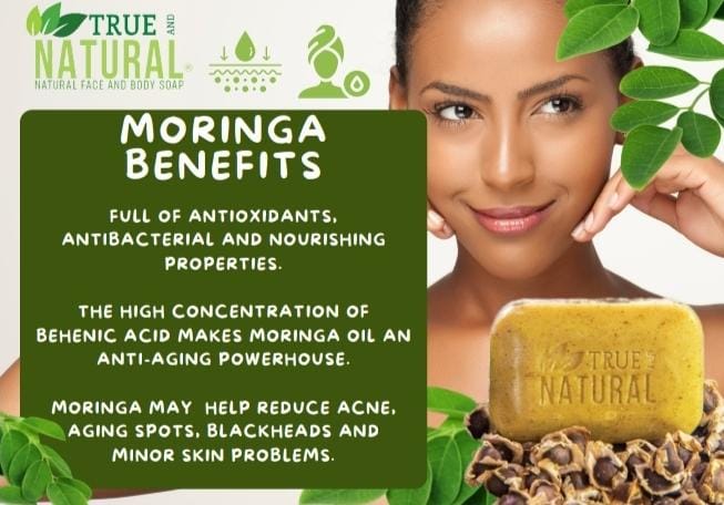 TRUE AND NATURAL MORINGA FACE & BODY BAR
