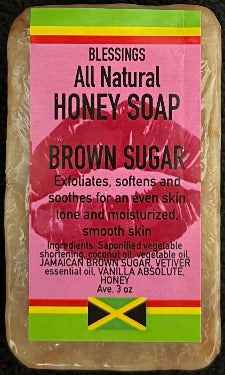 All Natural Skincare Blessings Honey Soap Brown Sugar - Jamaican Naturals