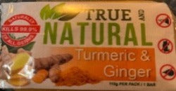 TRUE AND NATURAL TURMERIC & GINGER FACE & BODY BAR