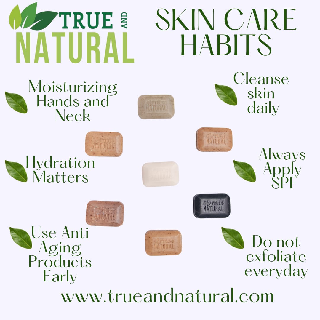 TRUE & NATURAL BUNDLE - EUCALYPTUS AND NEEM: BAMBOO CHARCOAL AND TURMERIC FACE & BODY SOAPS