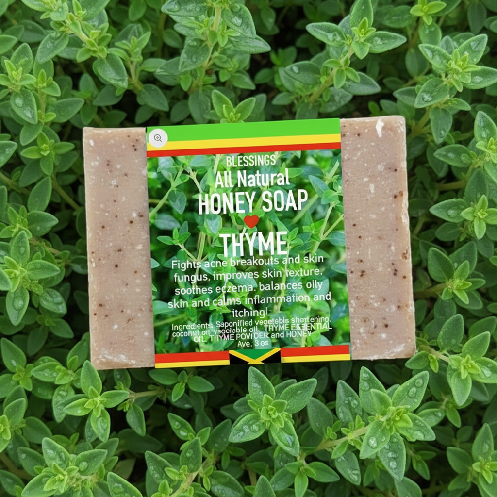 Natürliche Honigseife mit Thymian