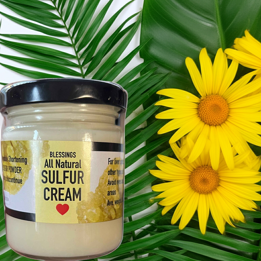 Crème pour la peau au soufre entièrement naturel