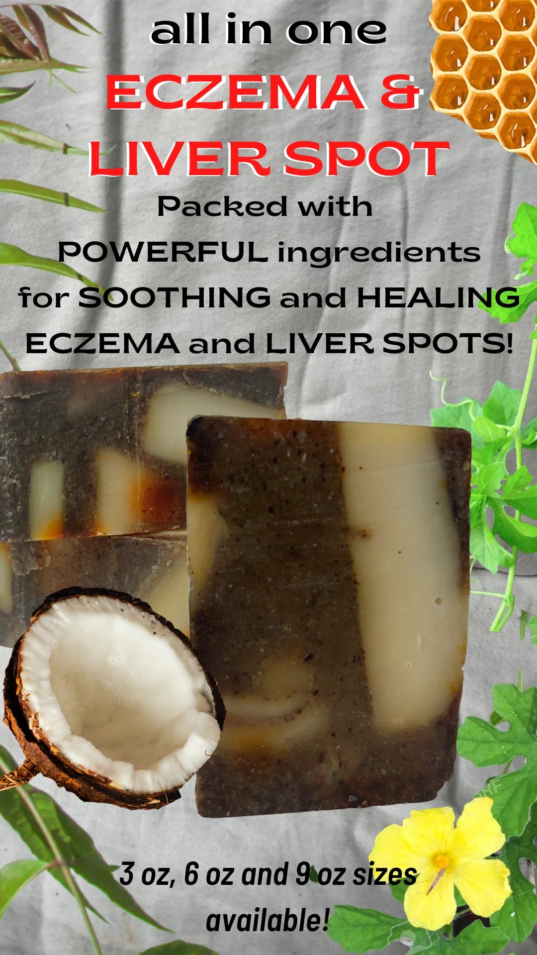 BLESSINGS ALL NATURAL ECZEMA & LIVER SPOT ALL IN ONE FACE & BODY BAR