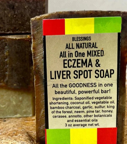 BLESSINGS ALL NATURAL ECZEMA & LIVER SPOT ALL IN ONE FACE & BODY BAR