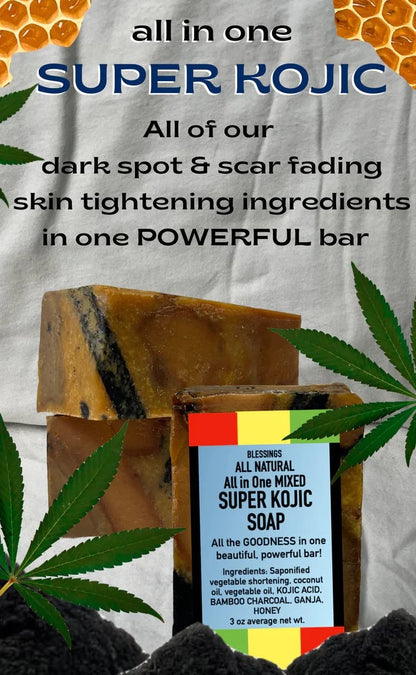 BLESSINGS ALL NATURAL SUPER KOJIC ALL IN ONE FACE & BODY BAR