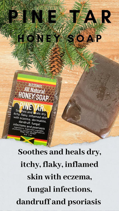 BLESSINGS ALL NATURAL HONEY PINE TAR FACE & BODY BAR