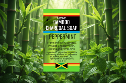 Charbon de bambou 100% naturel et menthe poivrée