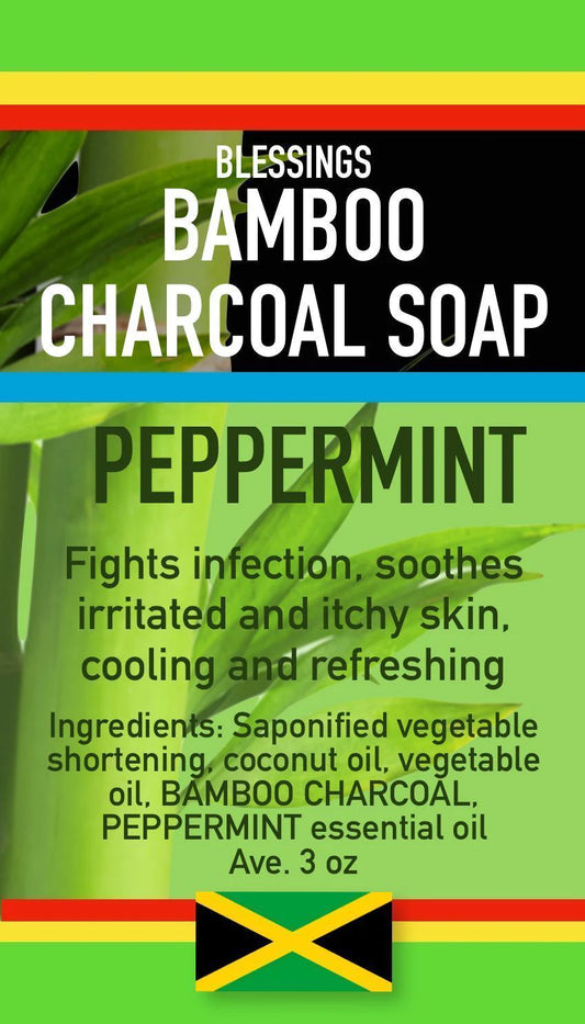 BAMBOO CHARCOAL PEPPERMINT FACE & BODY BAR