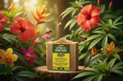 Savon visage et corps au miel de chanvre 100% naturel