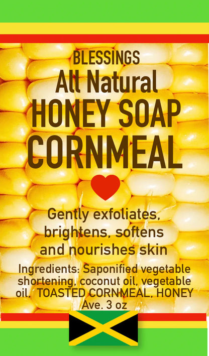 BLESSINGS ALL NATURAL HONEY CORNMEAL FACE & BODY BAR