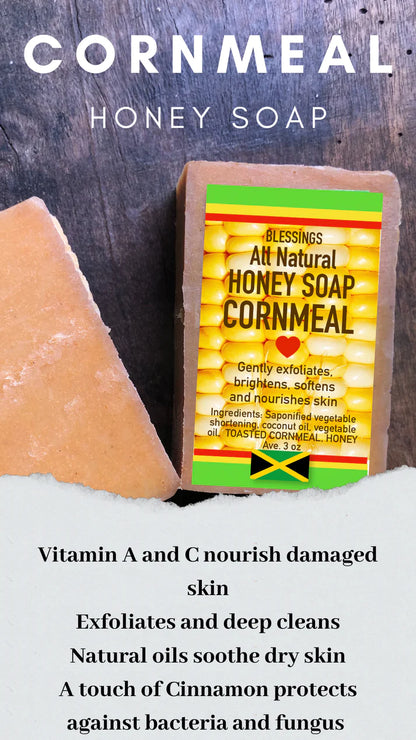 BLESSINGS ALL NATURAL HONEY CORNMEAL FACE & BODY BAR