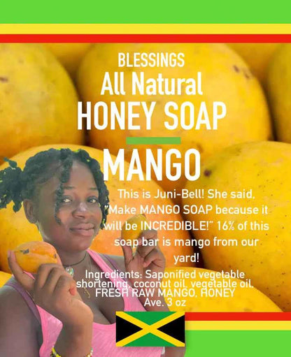 All Natural Honey Soap Mango - Jamaican Naturals - Product Description