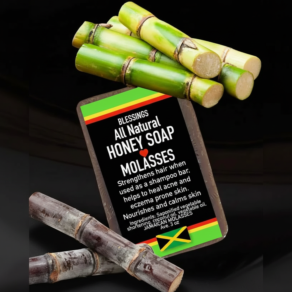 All Natural Skincare Blessings Honey Soap with Molasses - Jamaican Naturals