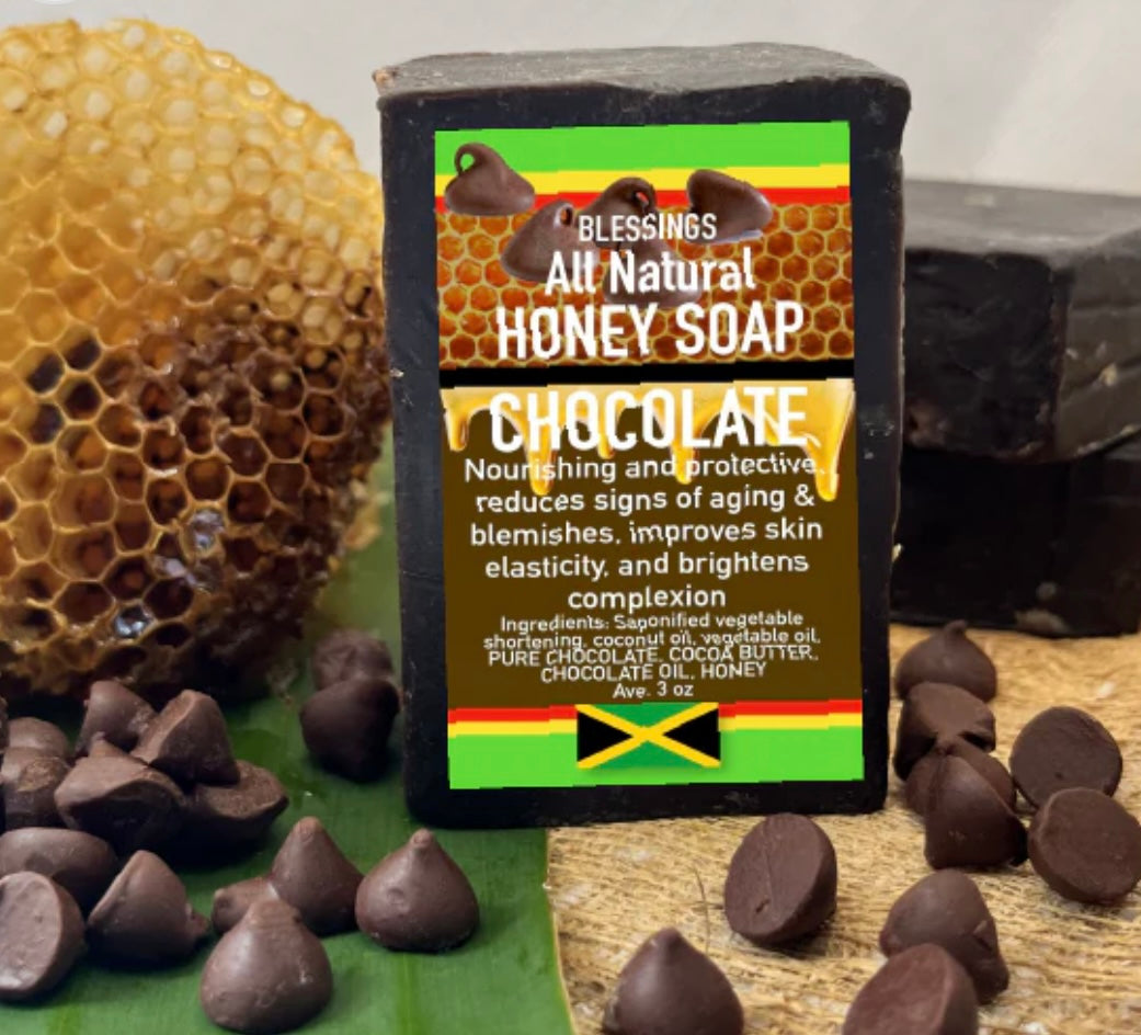 BLESSINGS ALL NATURAL HONEY & CHOCOLATE FACE & BODY SOAP