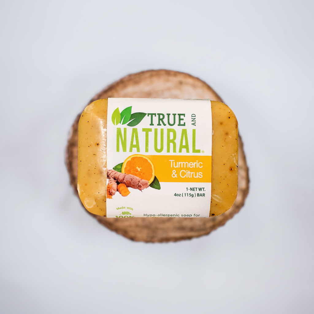 All Natural Skincare By True and Natural Soap Turmeric & Citrus