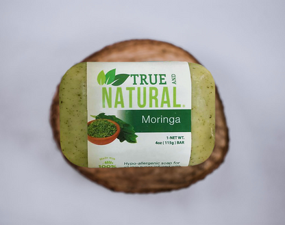 TRUE AND NATURAL MORINGA FACE & BODY BAR