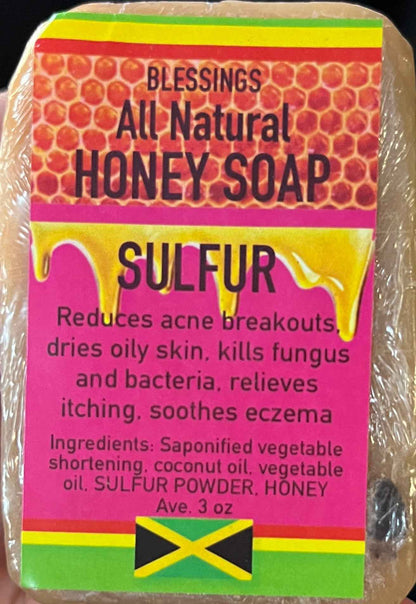 All Natural Honey Soap Sulfur - Jamaican Naturals - Product Description